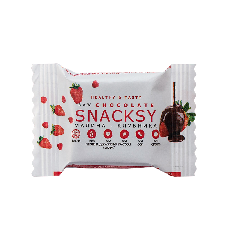 Батончик Raw Chocolate с ягодами Snacksy, 20 гр